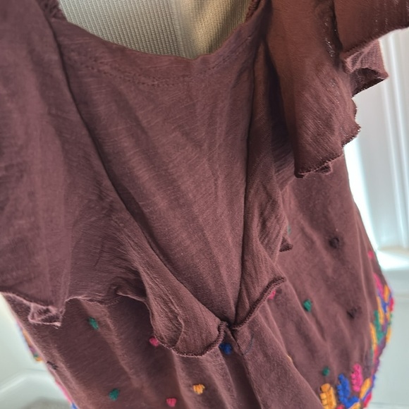 Anthropologie Cotton Embroidered Boho Tee, Small, NWOT - Picture 7 of 7